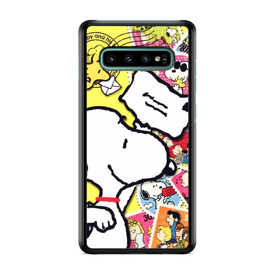 Snoopy Sending The Letter Samsung Galaxy S10 Case