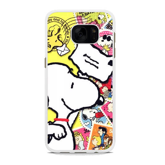 Snoopy Sending The Letter Samsung Galaxy S7 Edge Case