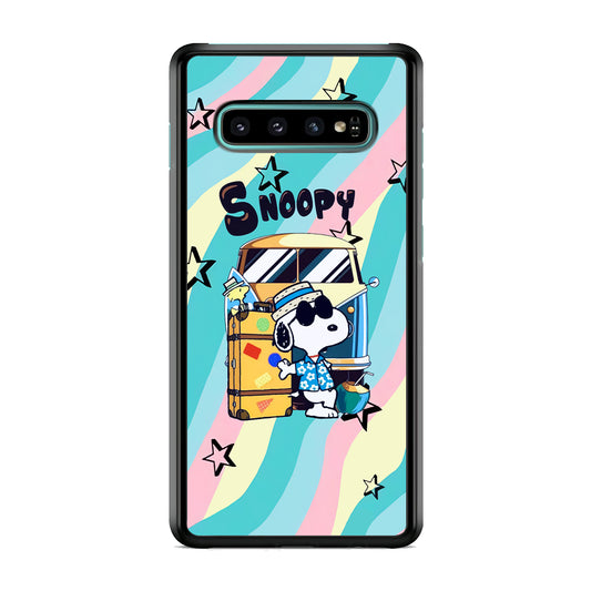 Snoopy Vacation Duty Samsung Galaxy S10 Case
