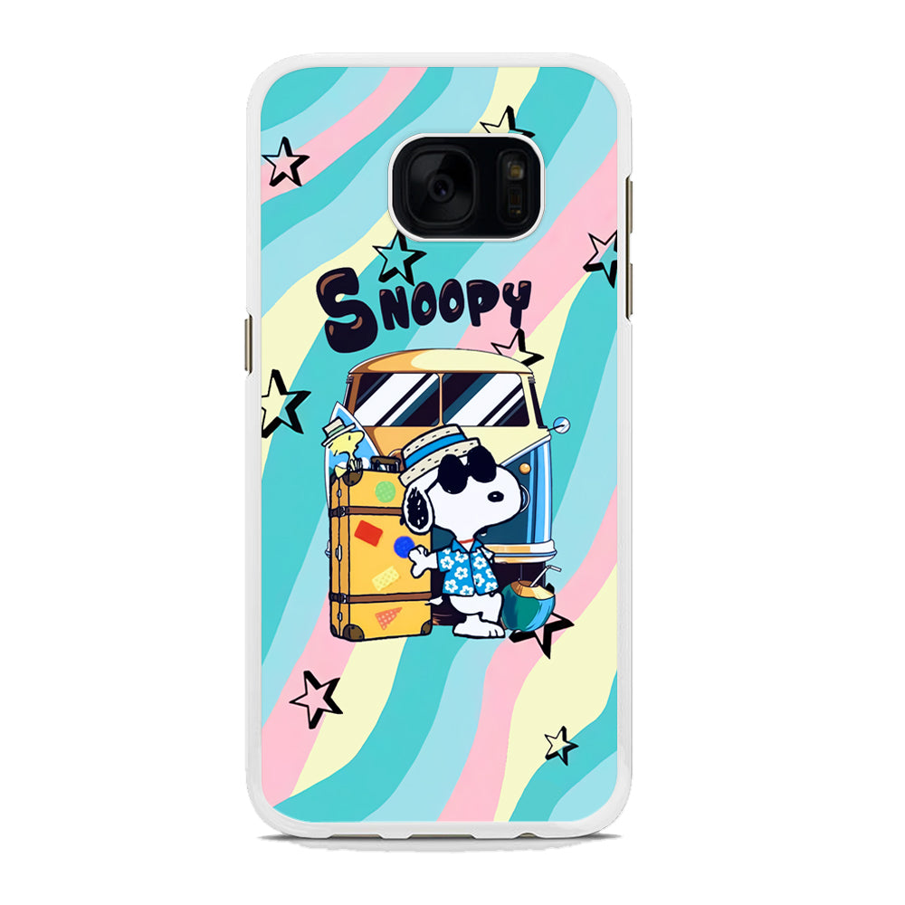 Snoopy Vacation Duty Samsung Galaxy S7 Edge Case