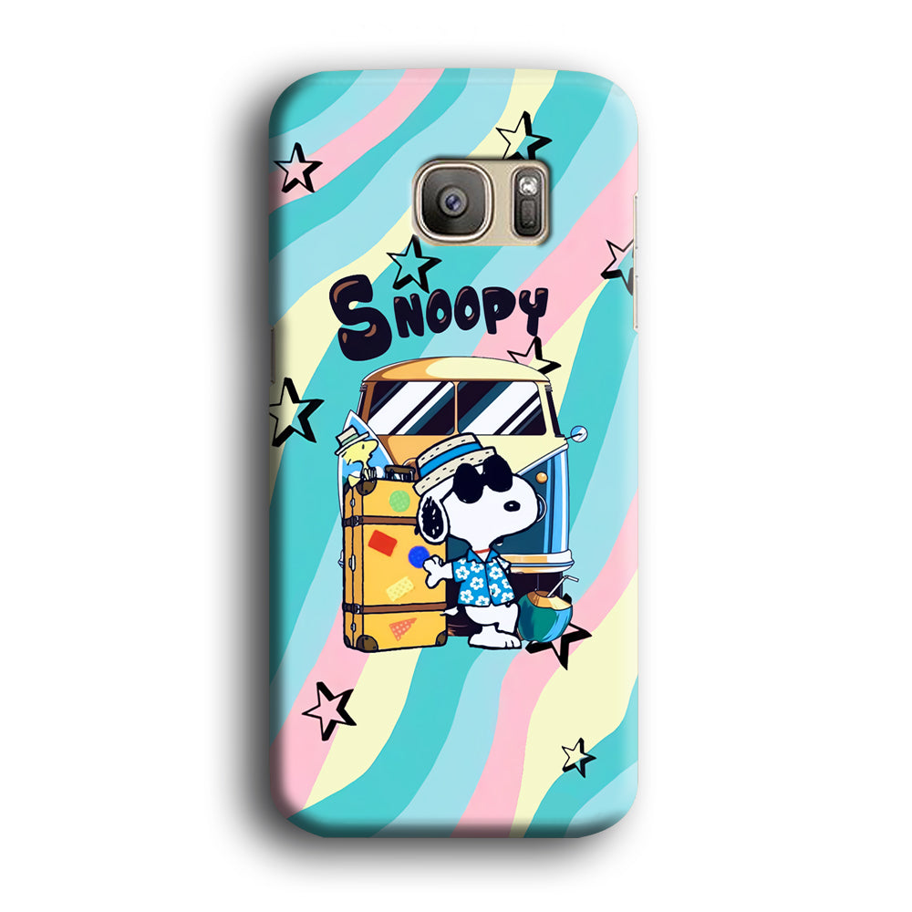 Snoopy Vacation Duty Samsung Galaxy S7 Edge Case