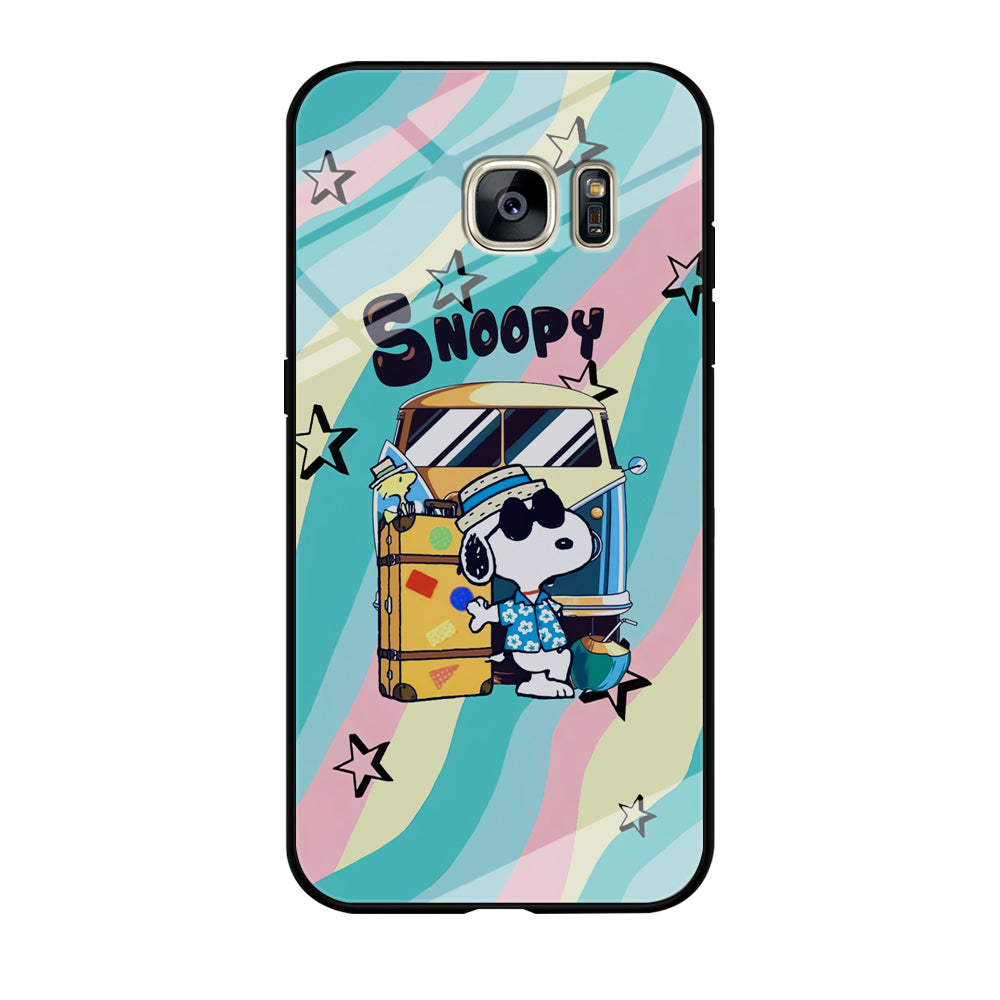 Snoopy Vacation Duty Samsung Galaxy S7 Edge Case