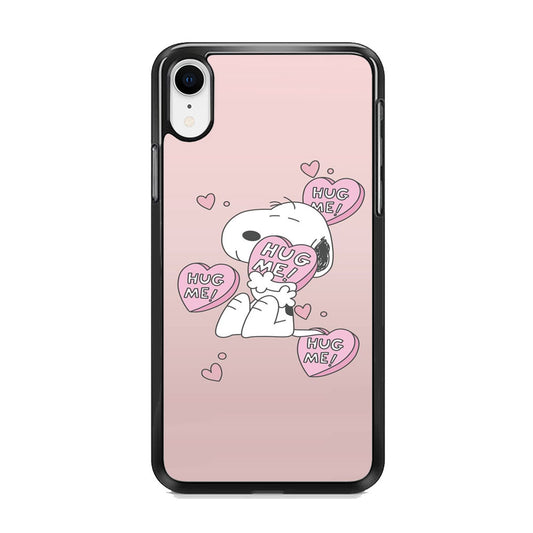 Snoopy Want A Hug 2D Black iPhone XR Case