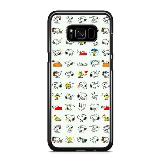 Snoopy White Emoji Samsung Galaxy S8 Case