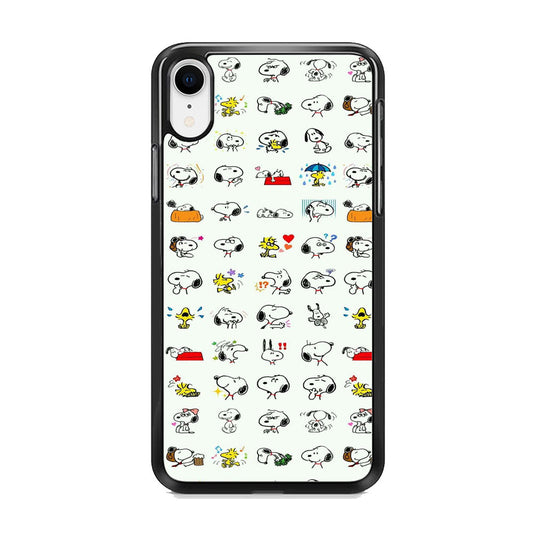 Snoopy White Emoji iPhone XR Case