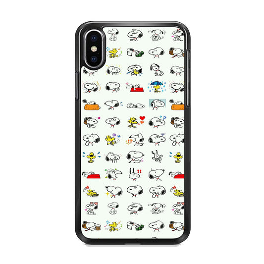 Snoopy White Emoji iPhone XS Case
