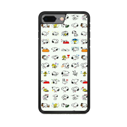 Snoopy White Emoji iPhone 8 Plus Case