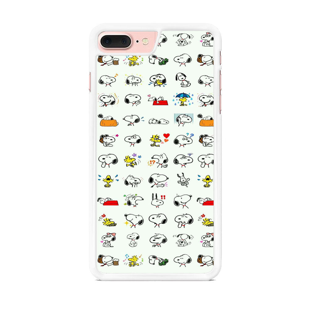 Snoopy White Emoji iPhone 8 Plus Case