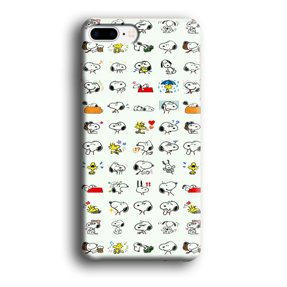 Snoopy White Emoji iPhone 8 Plus Case