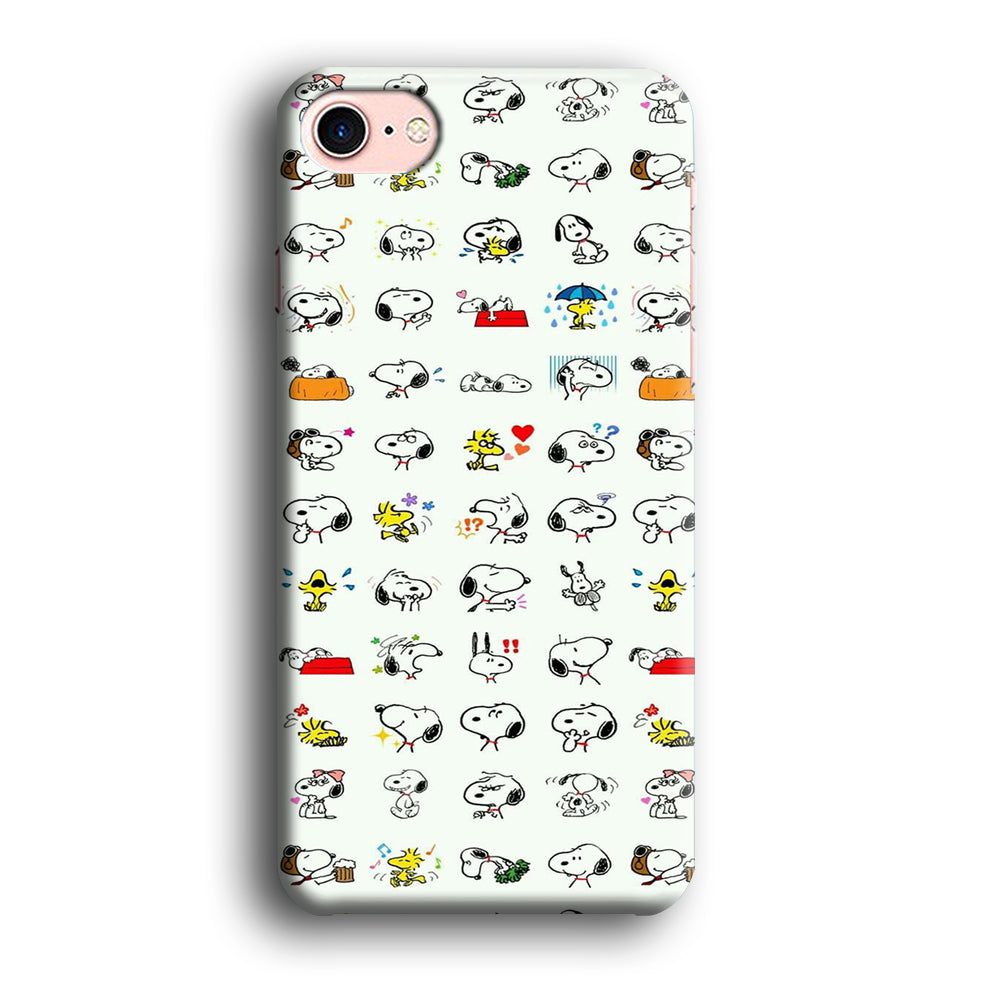 Snoopy White Emoji iPhone 7 Case