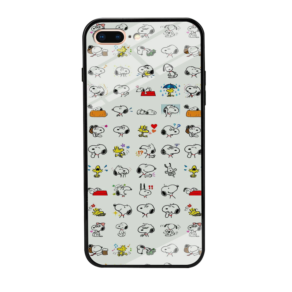 Snoopy White Emoji iPhone 8 Plus Case