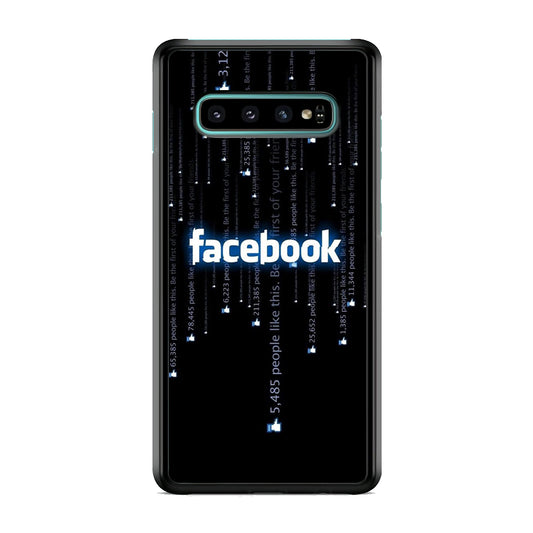 Social Media Facebook Matrix Progam Samsung Galaxy S10 Case