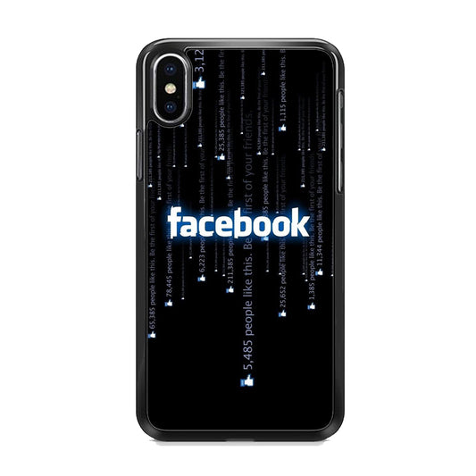 Social Media Facebook Matrix Progam iPhone XS MAX Case