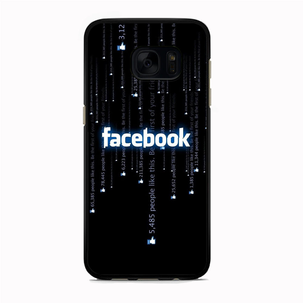 Social Media Facebook Matrix Progam Samsung Galaxy S7 Case Rubber Black (2D Case)