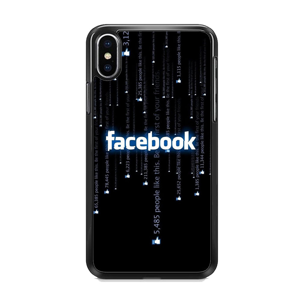 Social Media Facebook Matrix Progam iPhone X Case