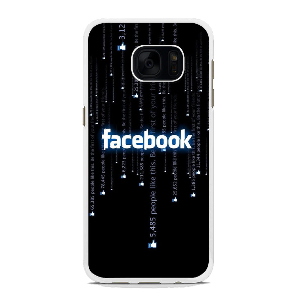 Social Media Facebook Matrix Progam Samsung Galaxy S7 Case Rubber White (2D Case)