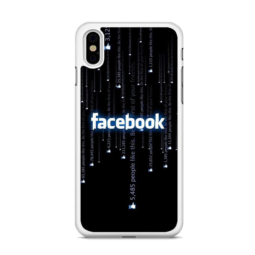 Social Media Facebook Matrix Progam iPhone XS MAX Case