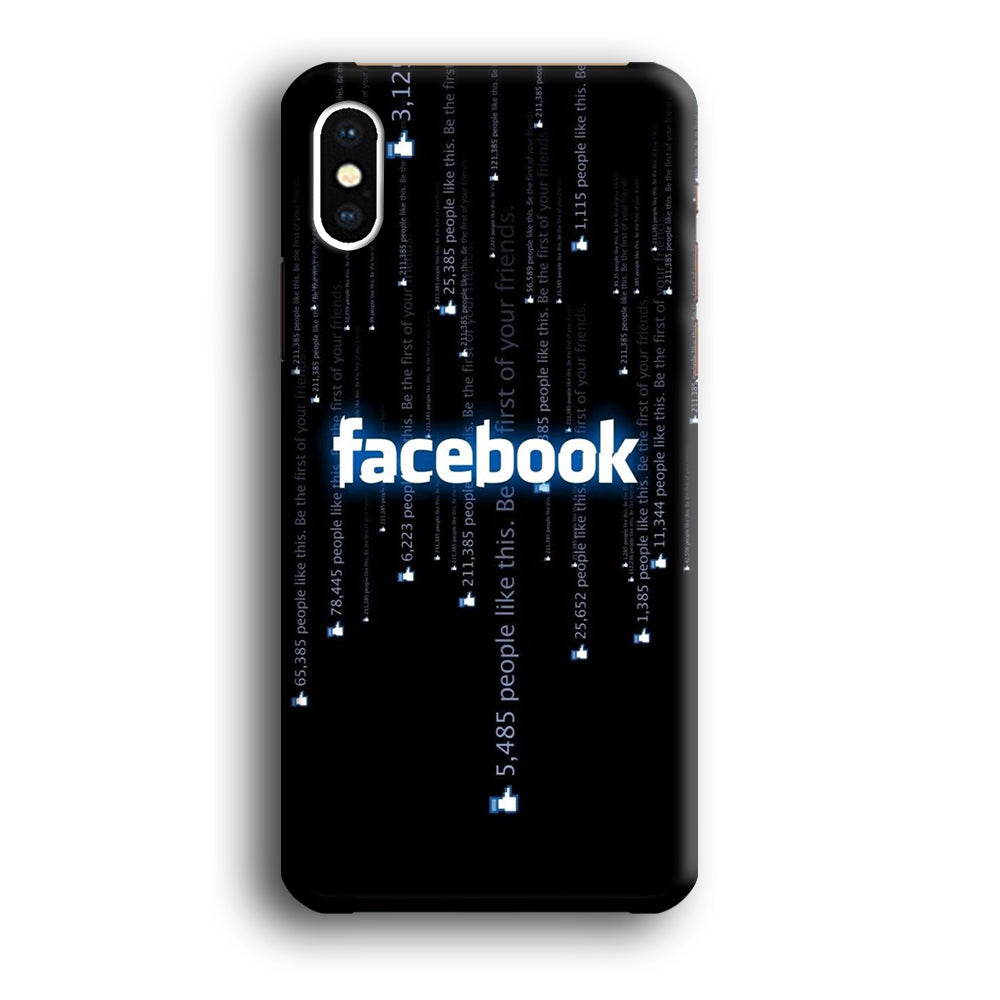 Social Media Facebook Matrix Progam iPhone X Case