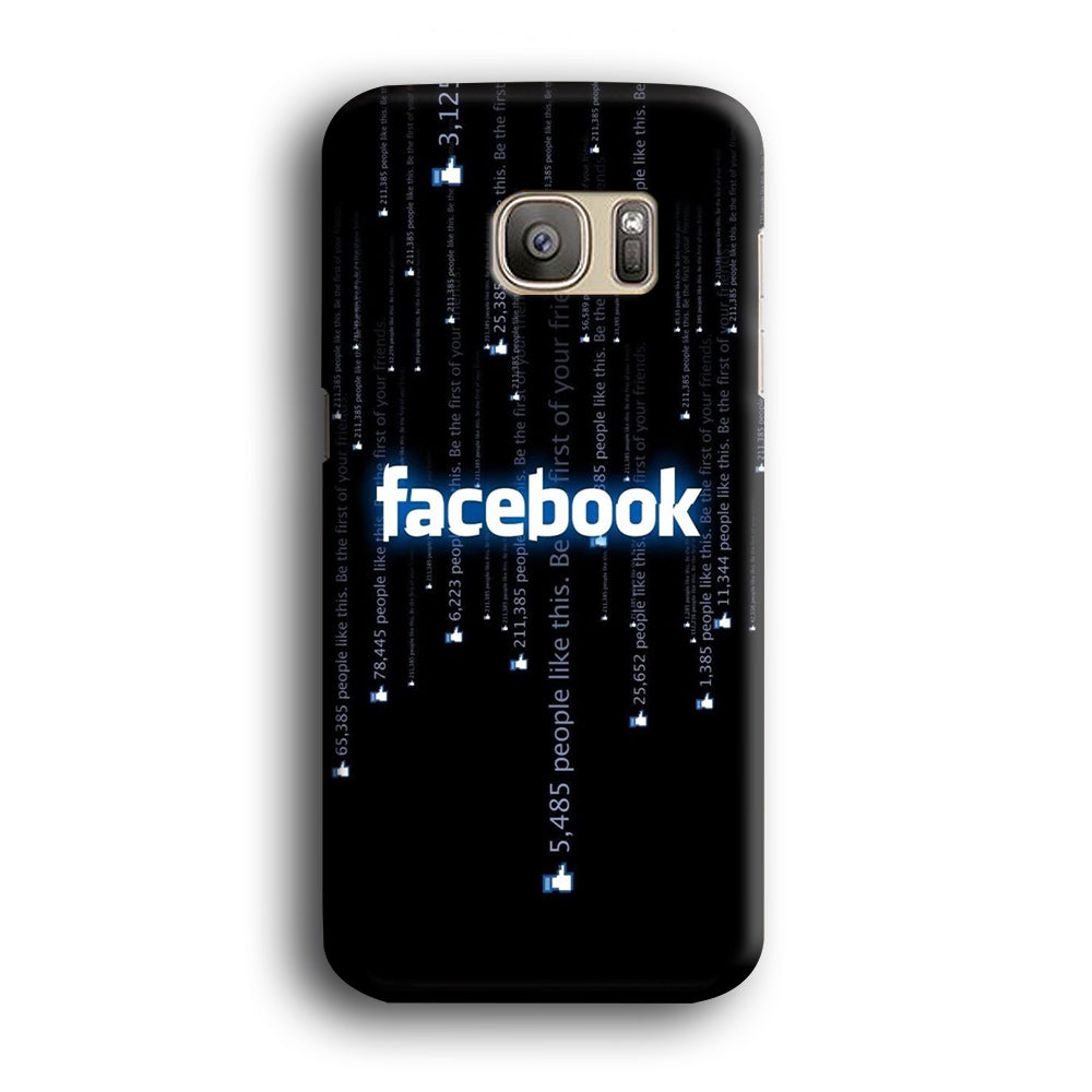 Social Media Facebook Matrix Progam Samsung Galaxy S7 Edge Case