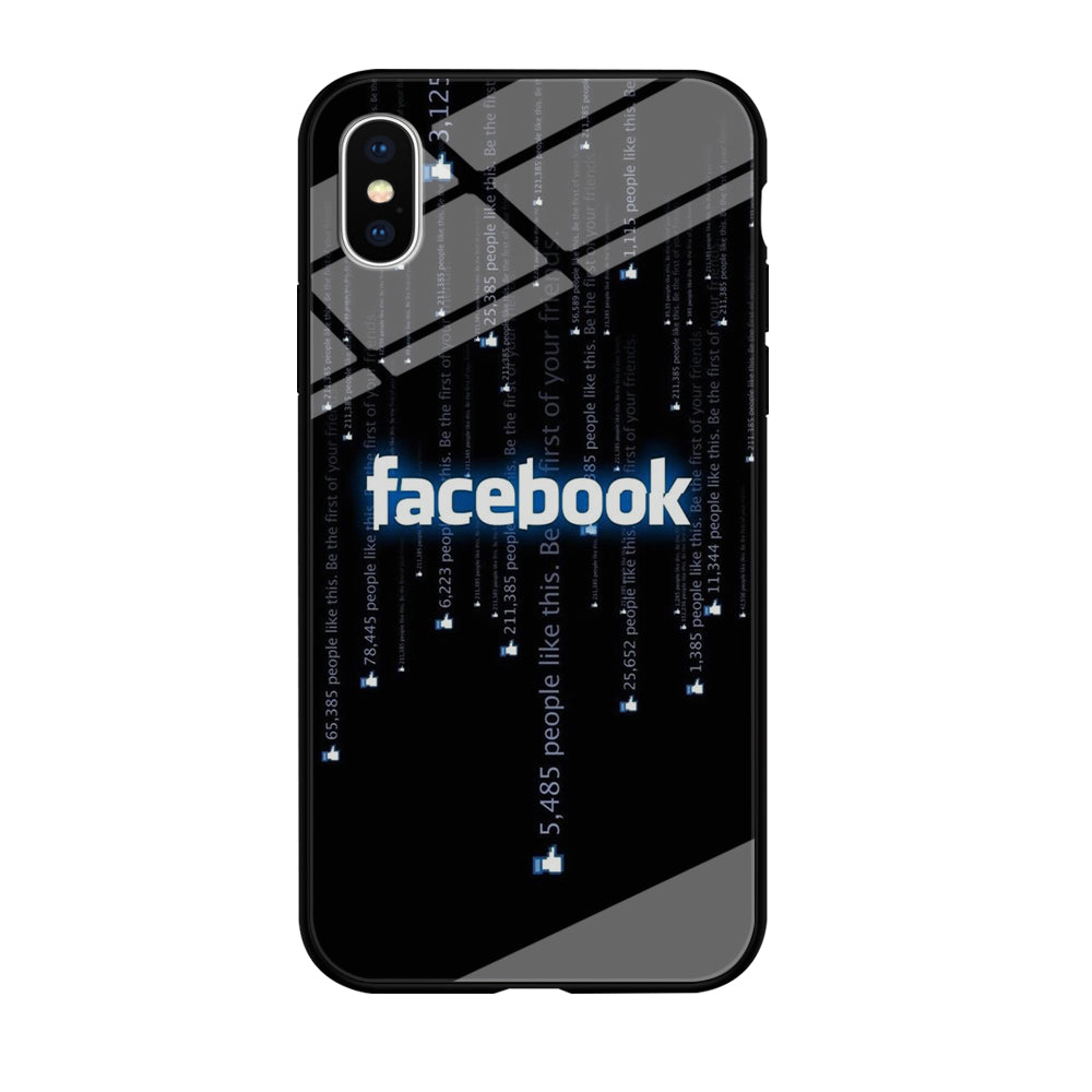 Social Media Facebook Matrix Progam iPhone X Case
