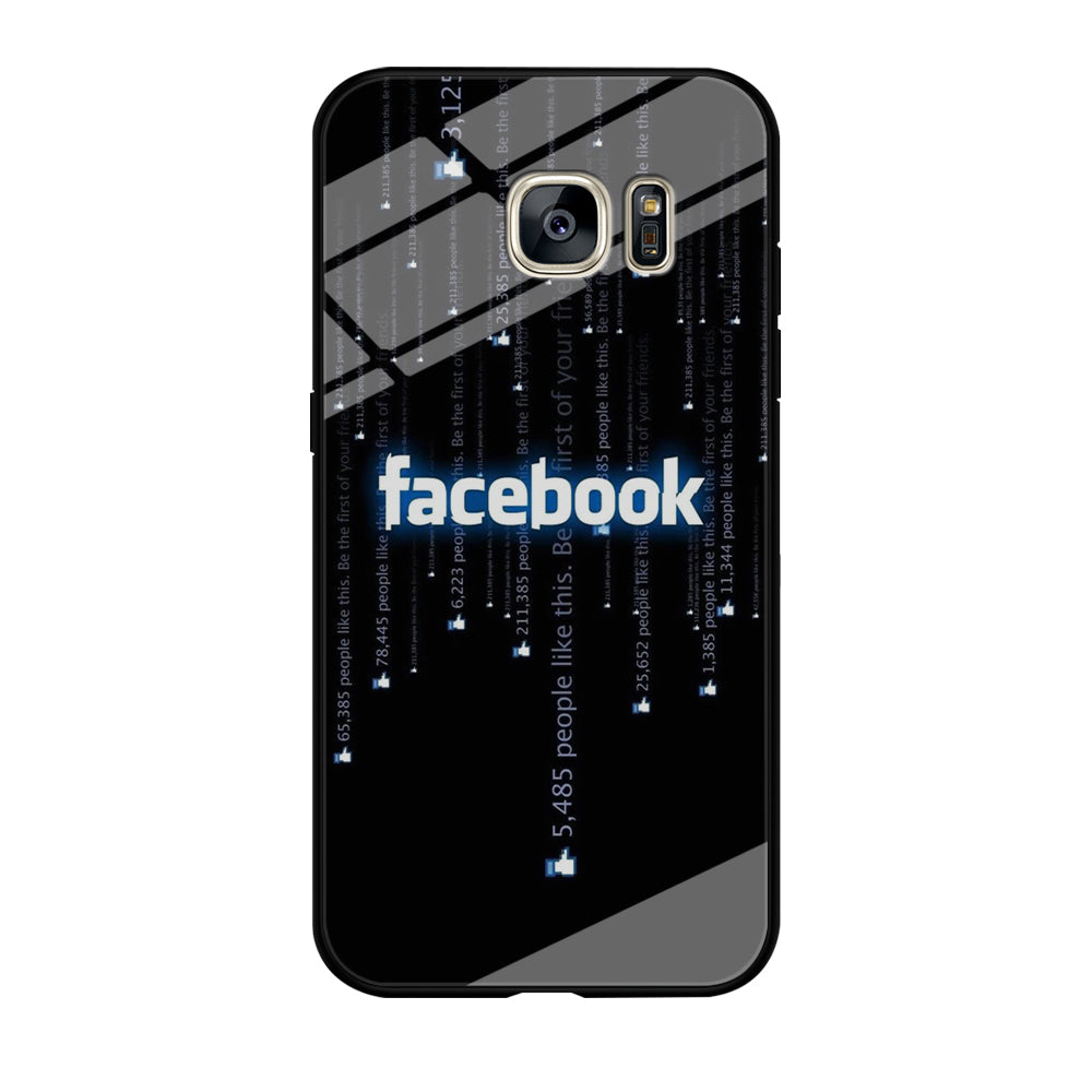 Social Media Facebook Matrix Progam Samsung Galaxy S7 Edge Case