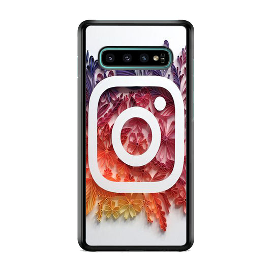 Social Media Instagram White Samsung Galaxy S10 Case