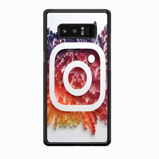 Social Media Instagram White Samsung Galaxy Note 8 Case