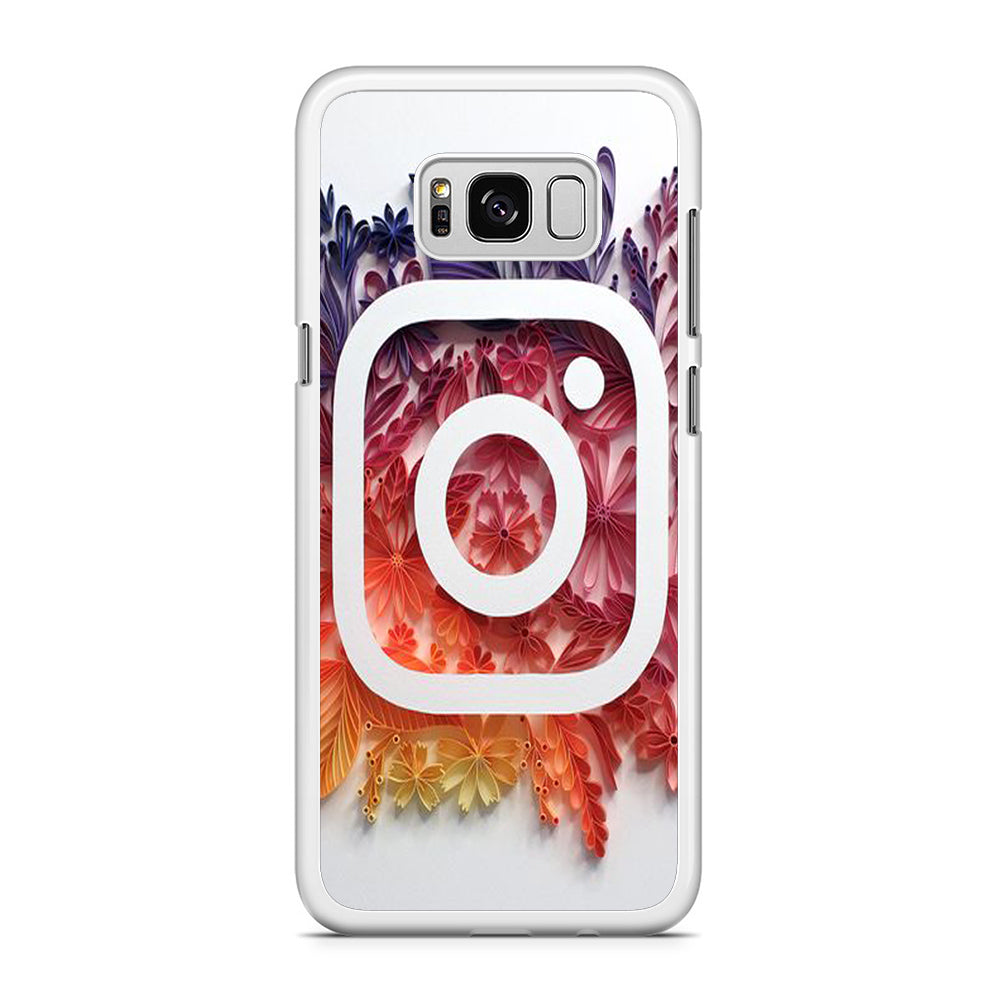 Social Media Instagram White Samsung Galaxy S8 Case