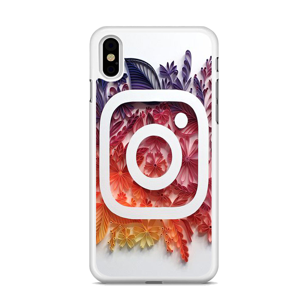 Social Media Instagram White iPhone XS MAX Case