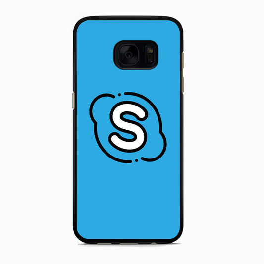 Social Media Skype Blue Samsung Galaxy S7 Edge Case