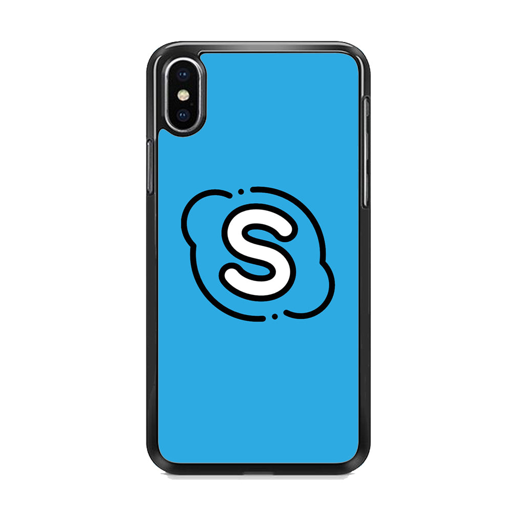 Social Media Skype Blue iPhone X Case