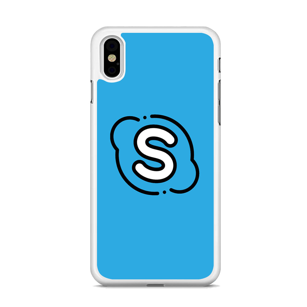 Social Media Skype Blue iPhone X Case