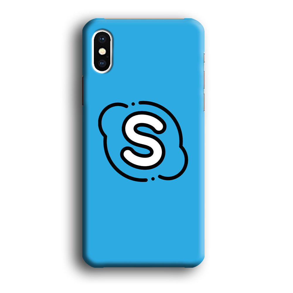 Social Media Skype Blue iPhone X Case