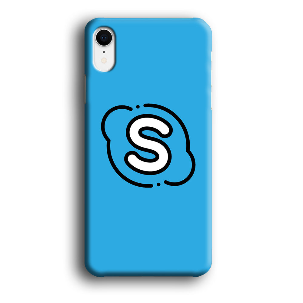 Social Media Skype Blue iPhone XR Case