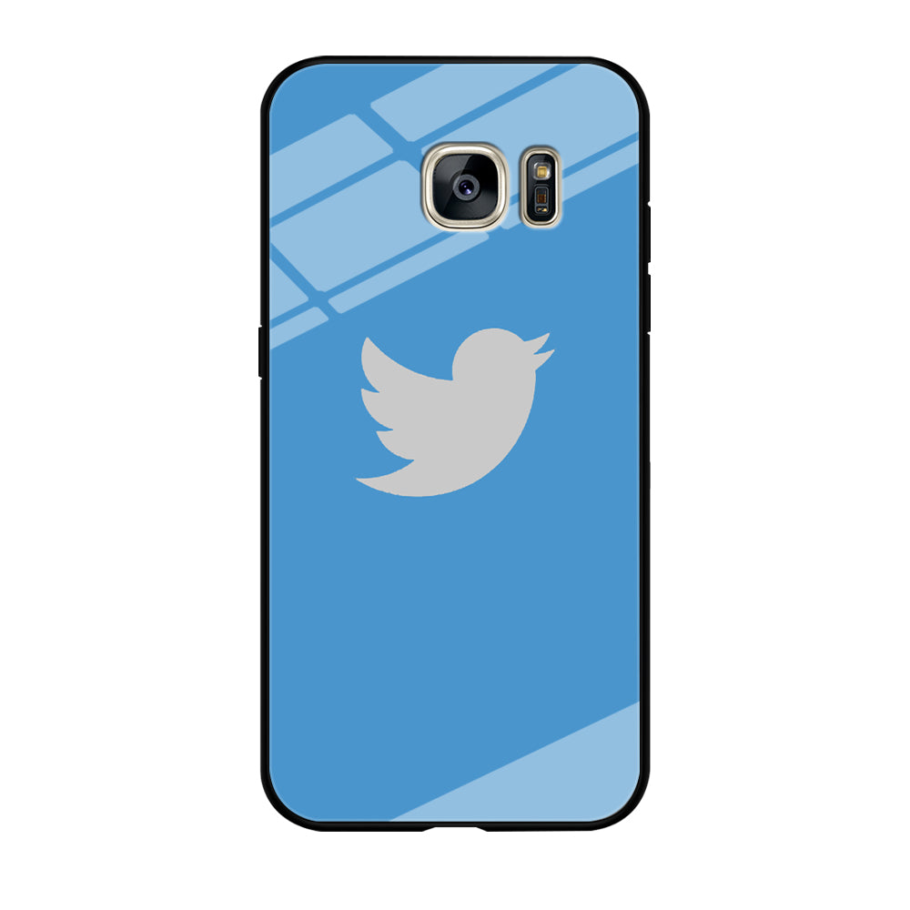 Social Media Twitter Logo Samsung Galaxy S7 Case Tempered Glass Case