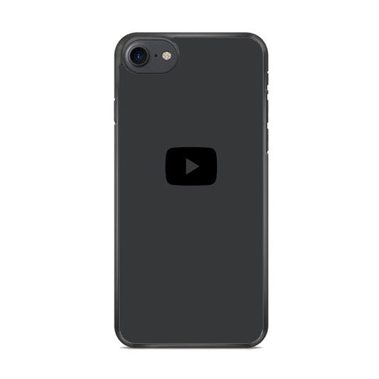 Social Media Youtube Play Button Grey iPhone 8 Case