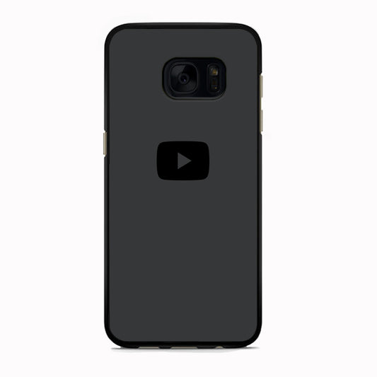 Social Media Youtube Play Button Grey Samsung Galaxy S7 Edge Case