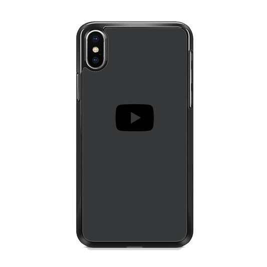 Social Media Youtube Play Button Grey iPhone XS MAX Case