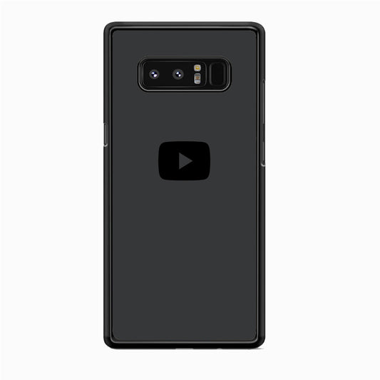 Social Media Youtube Play Button Grey Samsung Galaxy Note 8 Case
