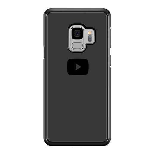 Social Media Youtube Play Button Grey Samsung Galaxy S9 Case