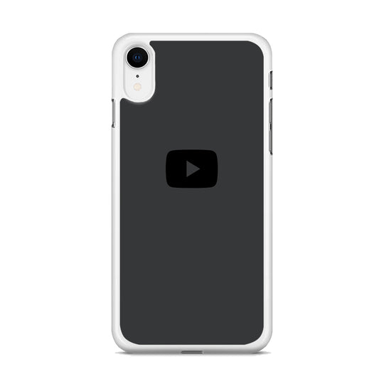 Social Media Youtube Play Button Grey iPhone XR Case