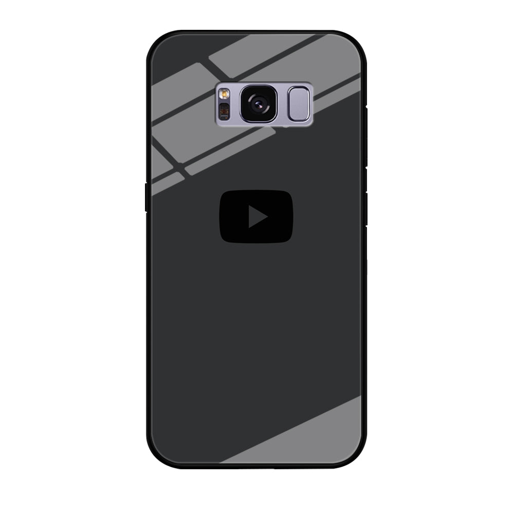 Social Media Youtube Play Button Grey Samsung Galaxy S8 Case