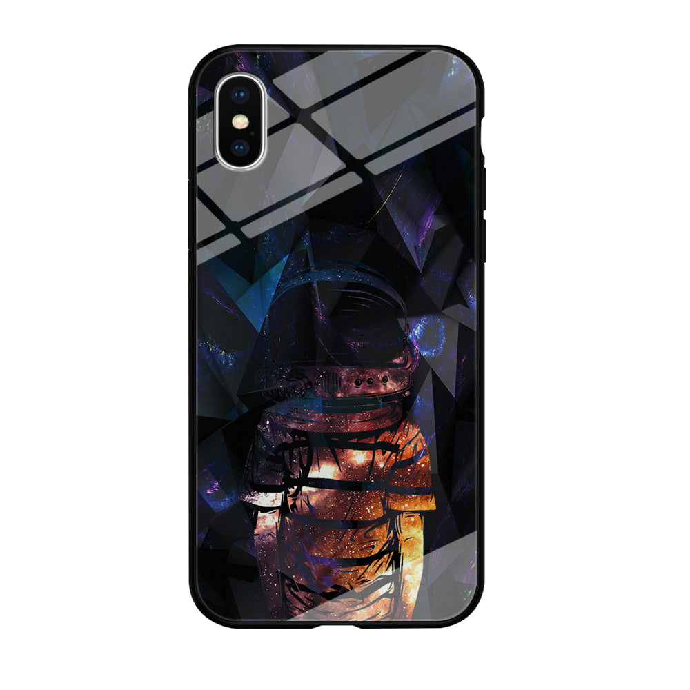 Space Boy Dark Silhouette iPhone X Case