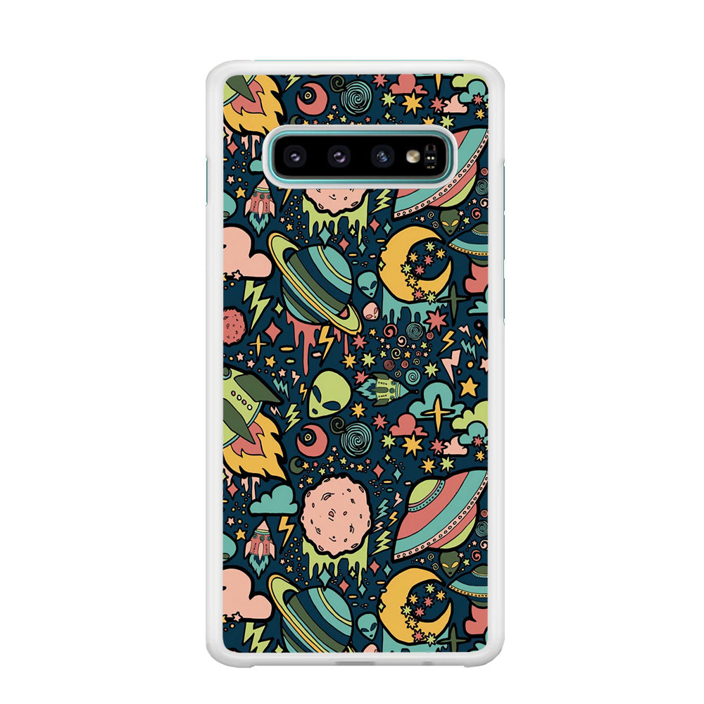 Space Content Art Samsung Galaxy S10 Case