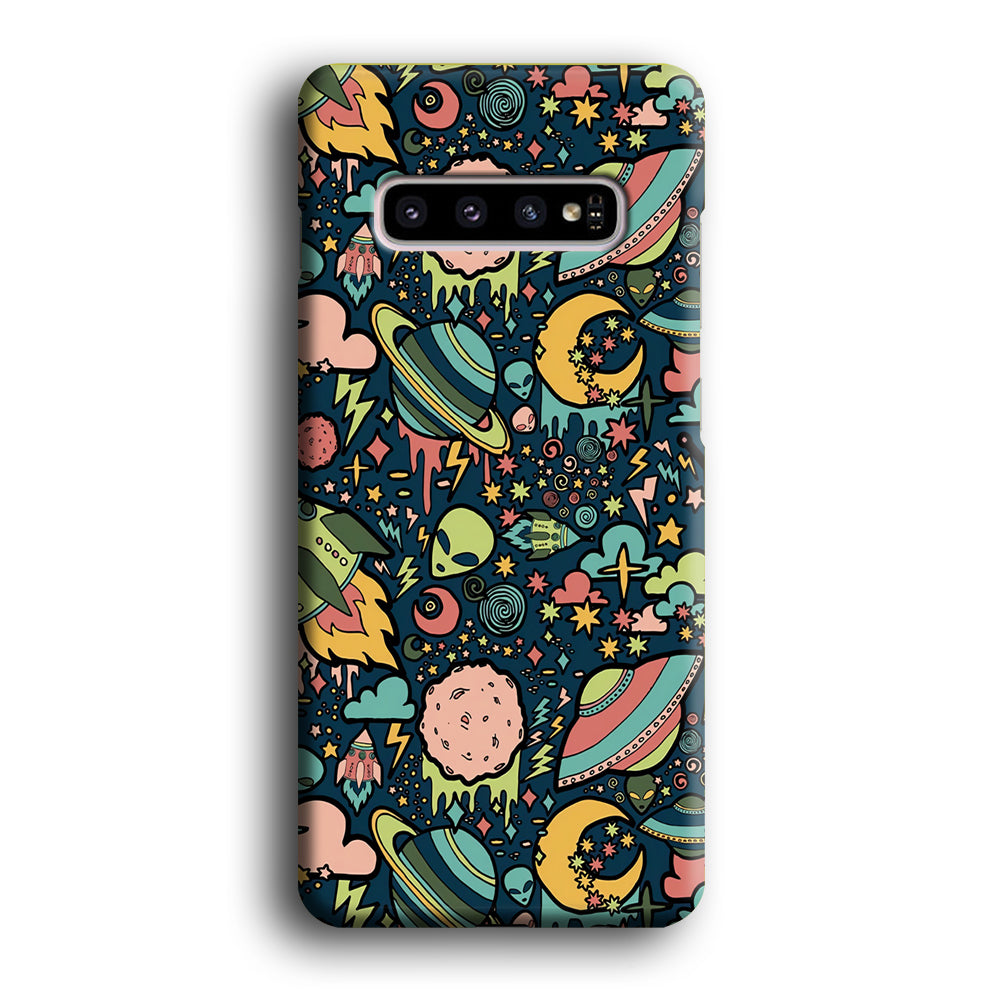 Space Content Art Samsung Galaxy S10 Case