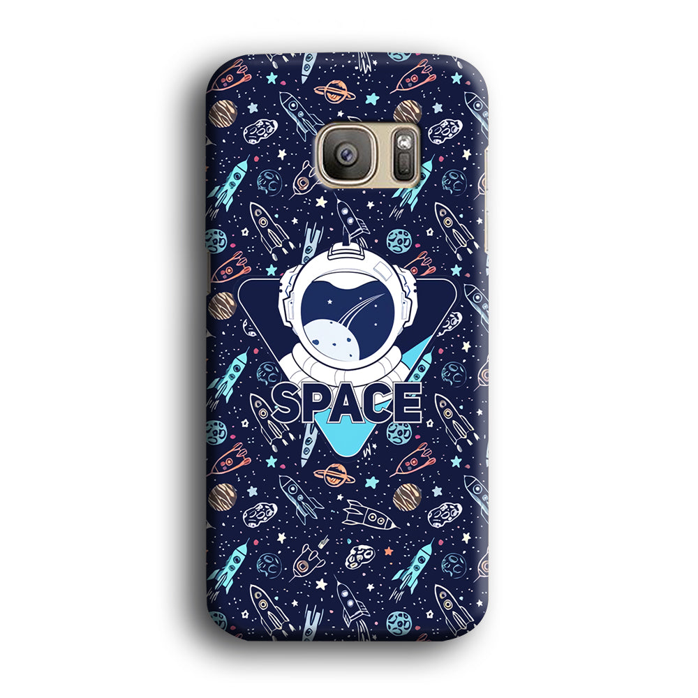 Space with Cosmic Life Samsung Galaxy S7 Edge Case