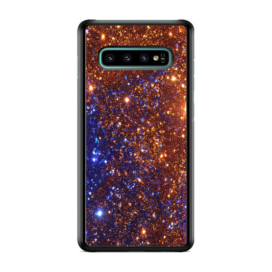 Sparkle Blue and Gold Samsung Galaxy S10 Case