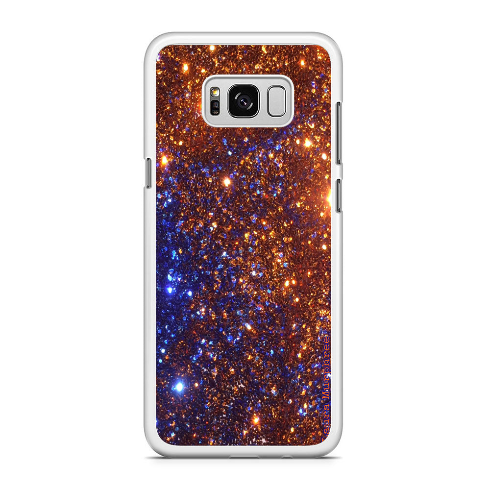 Sparkle Blue and Gold Samsung Galaxy S8 Case