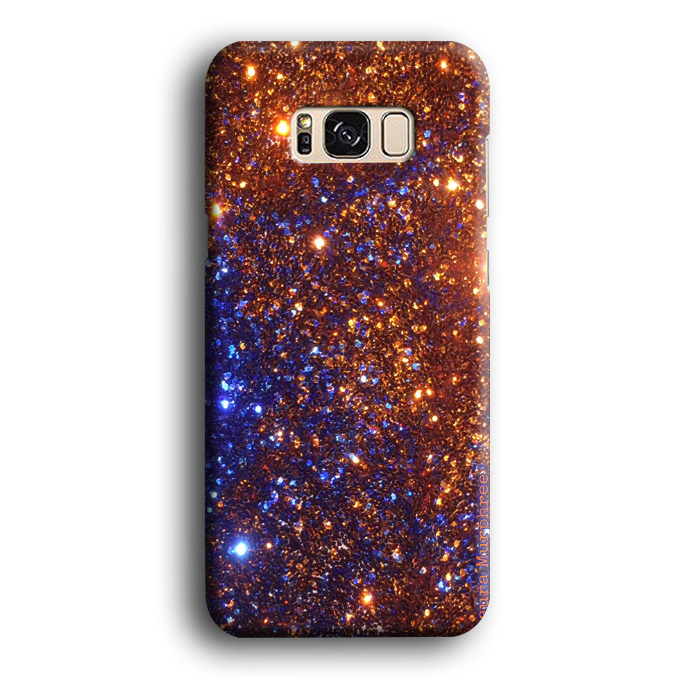 Sparkle Blue and Gold Samsung Galaxy S8 Case