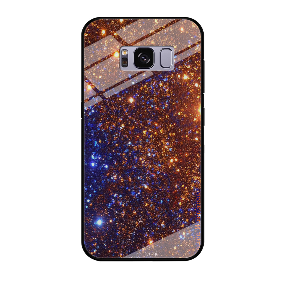 Sparkle Blue and Gold Samsung Galaxy S8 Case